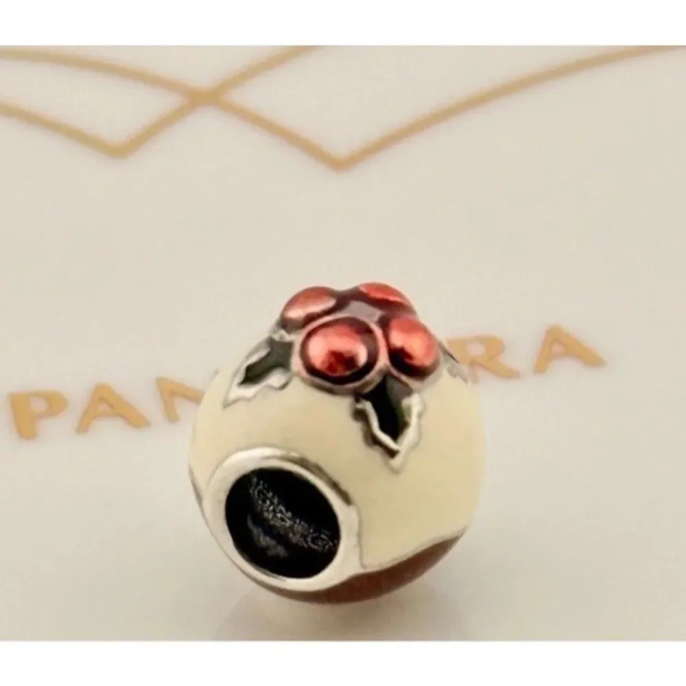 Pandora Christmas Pudding Festive Season Charm 791412ENMX New Genuine Authentic - Picture 3 of 5